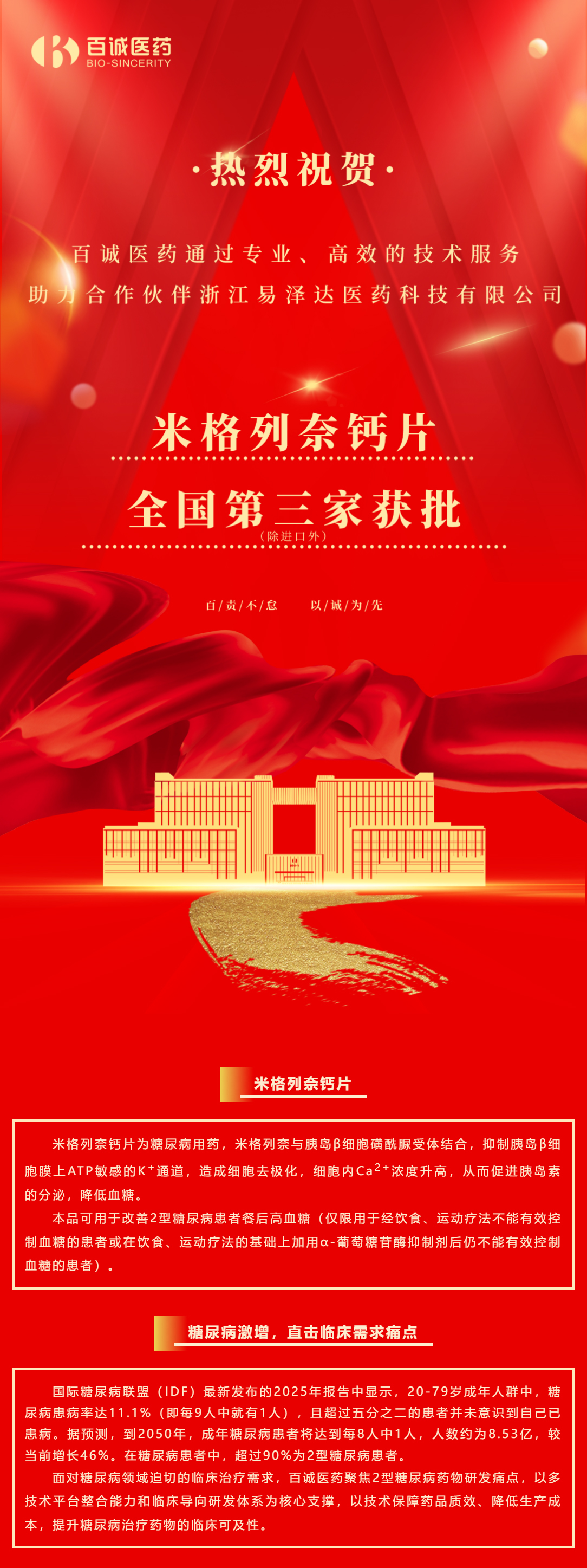 喜報！百誠醫藥助力合作伙伴米格列奈鈣片全國第三家獲批！.jpg