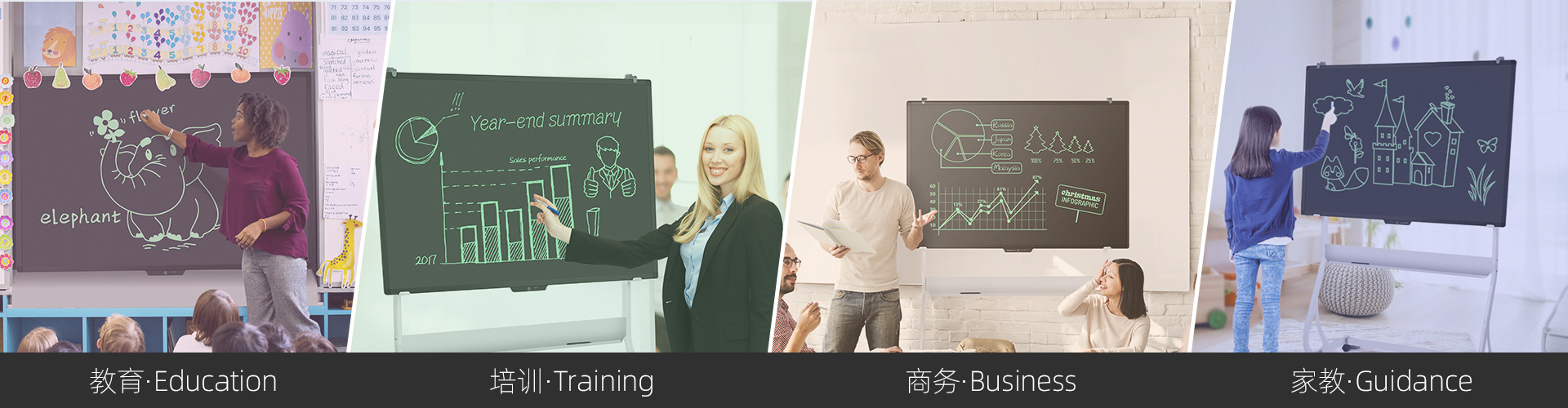 教室款光能液晶黑板